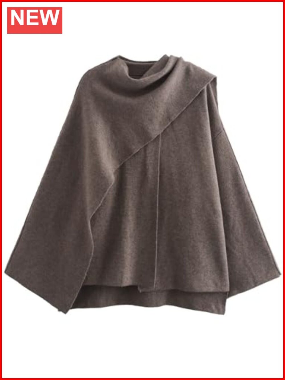 Women's Oversized Scarf Jacket Shawl Wraps Knit Winter Peacoat